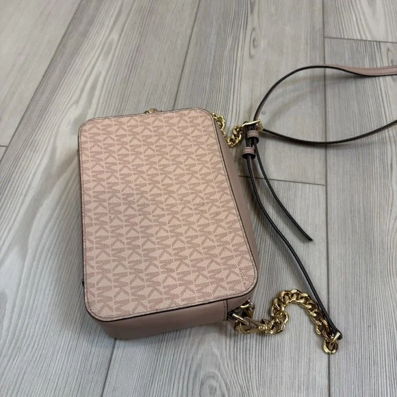 MICHAEL KORS Ginny Jet Set Medium Logo Camera Box Purse Crossbody Bag 32F8GF5M2B